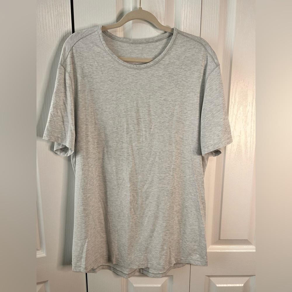 Lululemon Men's Crew Neck Soft Jersey T-Shirt - Light Gray Size XL Lightweight